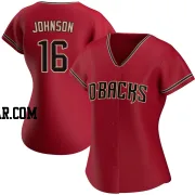 Brett Johnson Women's Arizona Diamondbacks Red Authentic Alternate Jersey