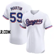 Brett Martin Men's Texas Rangers Gold Elite White 2024 Collection Jersey