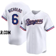 Brett Nicholas Men's Texas Rangers Gold Limited White 2024 Collection Jersey