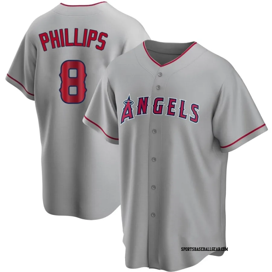 Brett Phillips Men's Los Angeles Angels Replica Silver Road Jersey