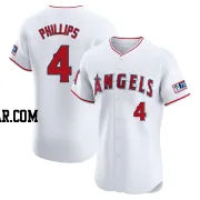 Brett Phillips Men's Los Angeles Angels White Elite Home Patch Jersey