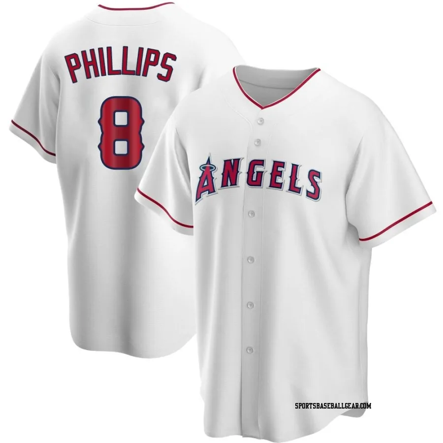 Brett Phillips Youth Los Angeles Angels White Replica Home Jersey