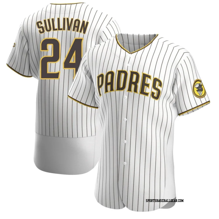 Brett Sullivan Men's San Diego Padres White/Brown Authentic Home Jersey
