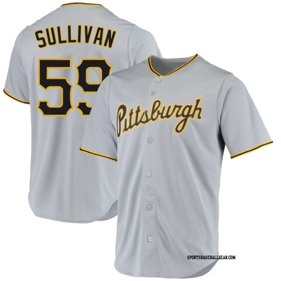 Brett Sullivan Youth Pittsburgh Pirates Gray Replica Road Jersey