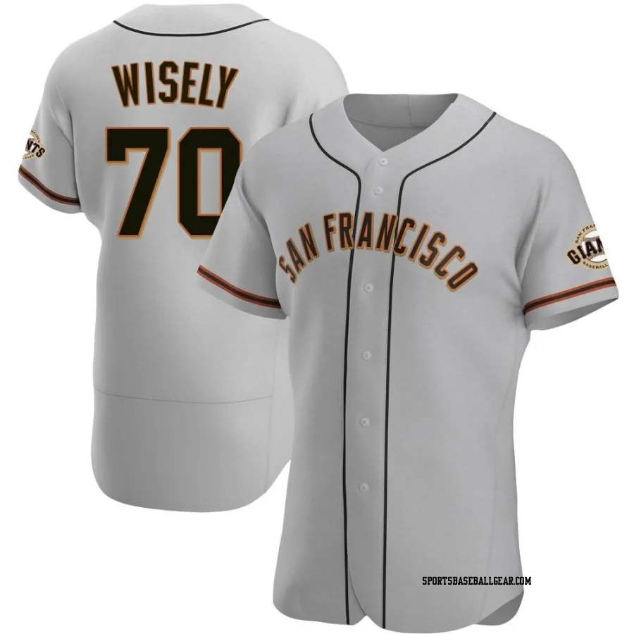 Brett Wisely Men's San Francisco Giants Gray Authentic Road Jersey