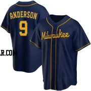 Brian Anderson Men's Milwaukee Brewers Navy Replica Alternate Jersey