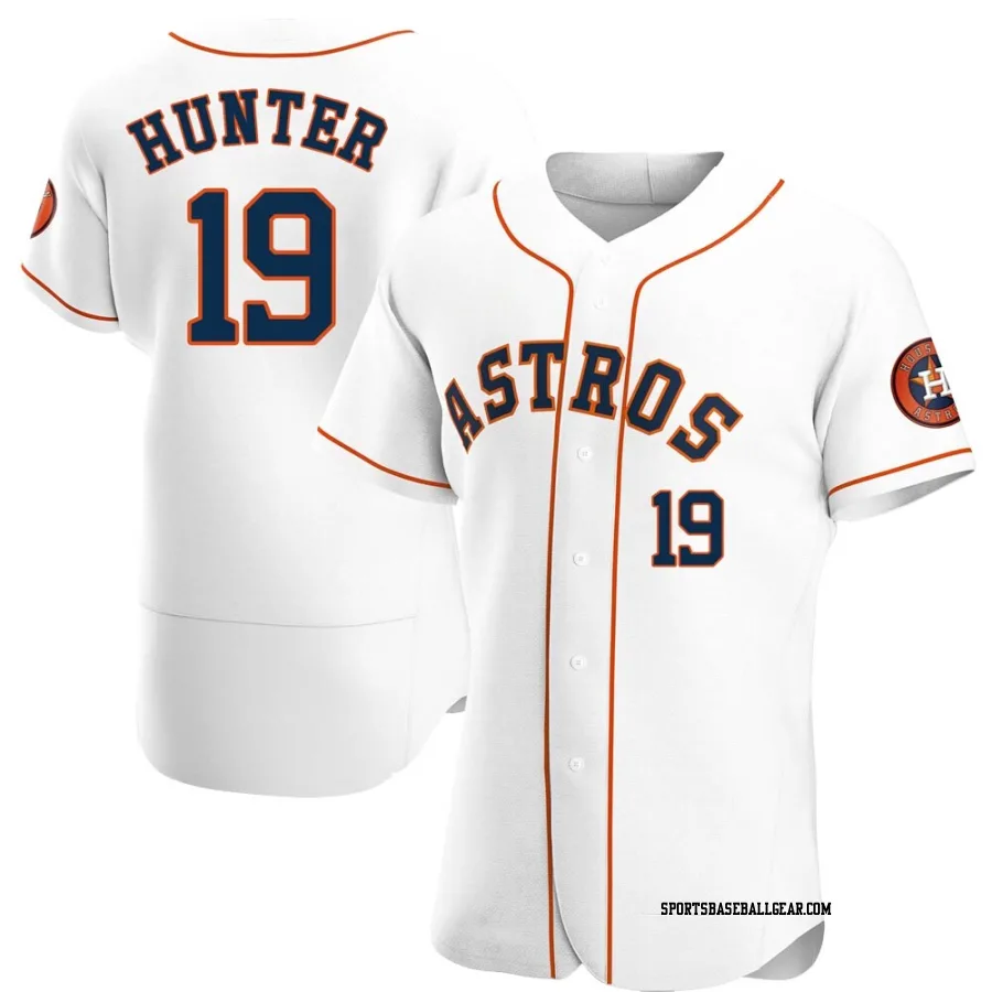 Brian Hunter Men's Houston Astros White Authentic Home Jersey