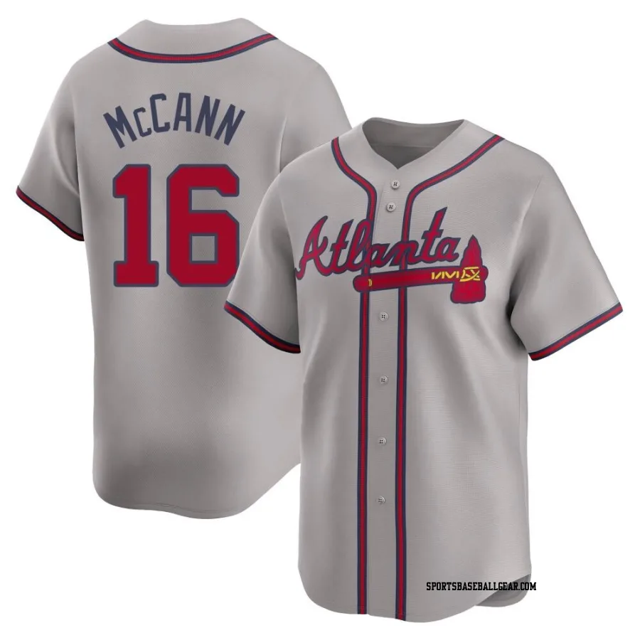 Brian McCann Men's Atlanta Braves Gray Limited Away Jersey