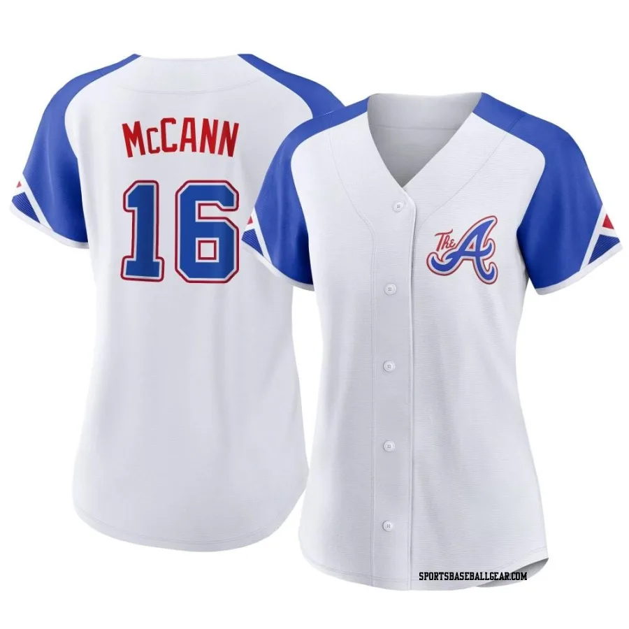 Brian McCann Women's Atlanta Braves White Authentic 2023 City Connect Jersey