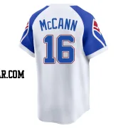 Brian McCann Youth Atlanta Braves White Limited Throwback Cooperstown Collection Jersey