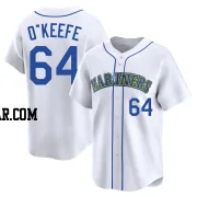 Brian O'Keefe Men's Seattle Mariners White Limited Throwback Cooperstown Collection Jersey
