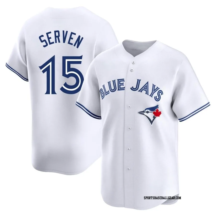 Brian Serven Men's Toronto Blue Jays White Limited Home Jersey