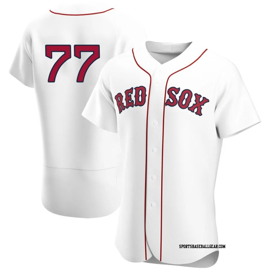 Brian Van Belle Men's Boston Red Sox White Authentic Home Team Jersey