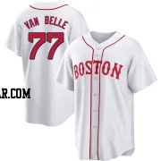 Brian Van Belle Men's Boston Red Sox White Replica 2021 Patriots' Day Jersey