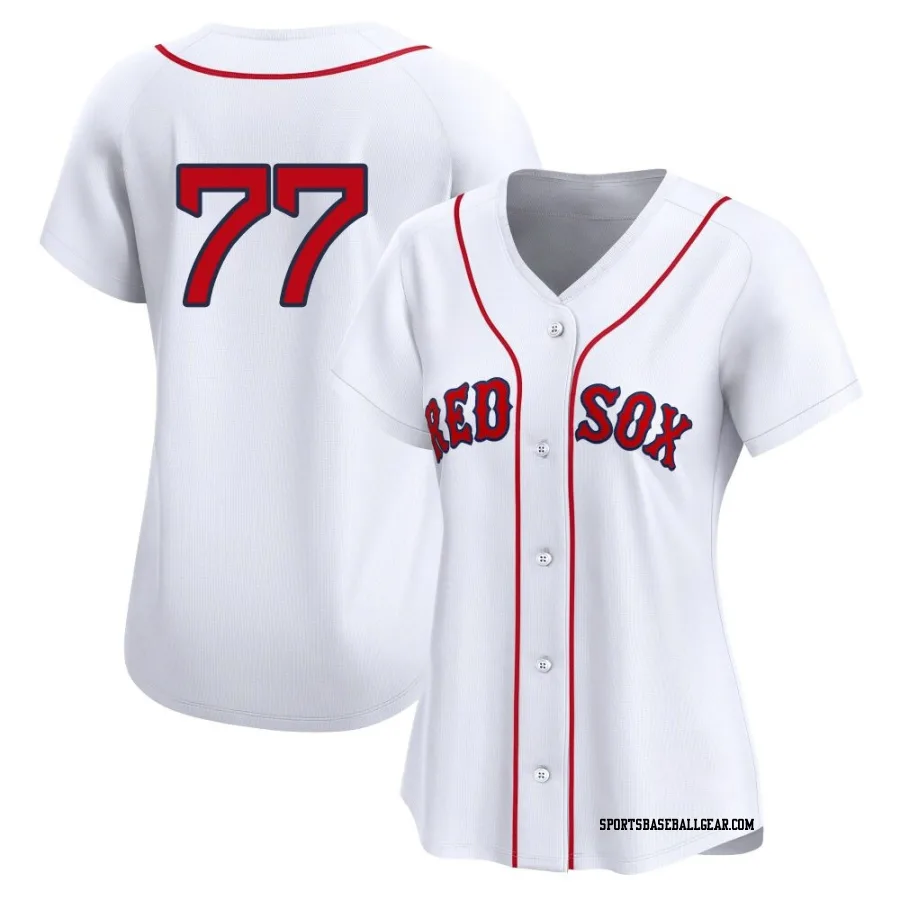 Brian Van Belle Women's Boston Red Sox White Limited 2nd Home Jersey