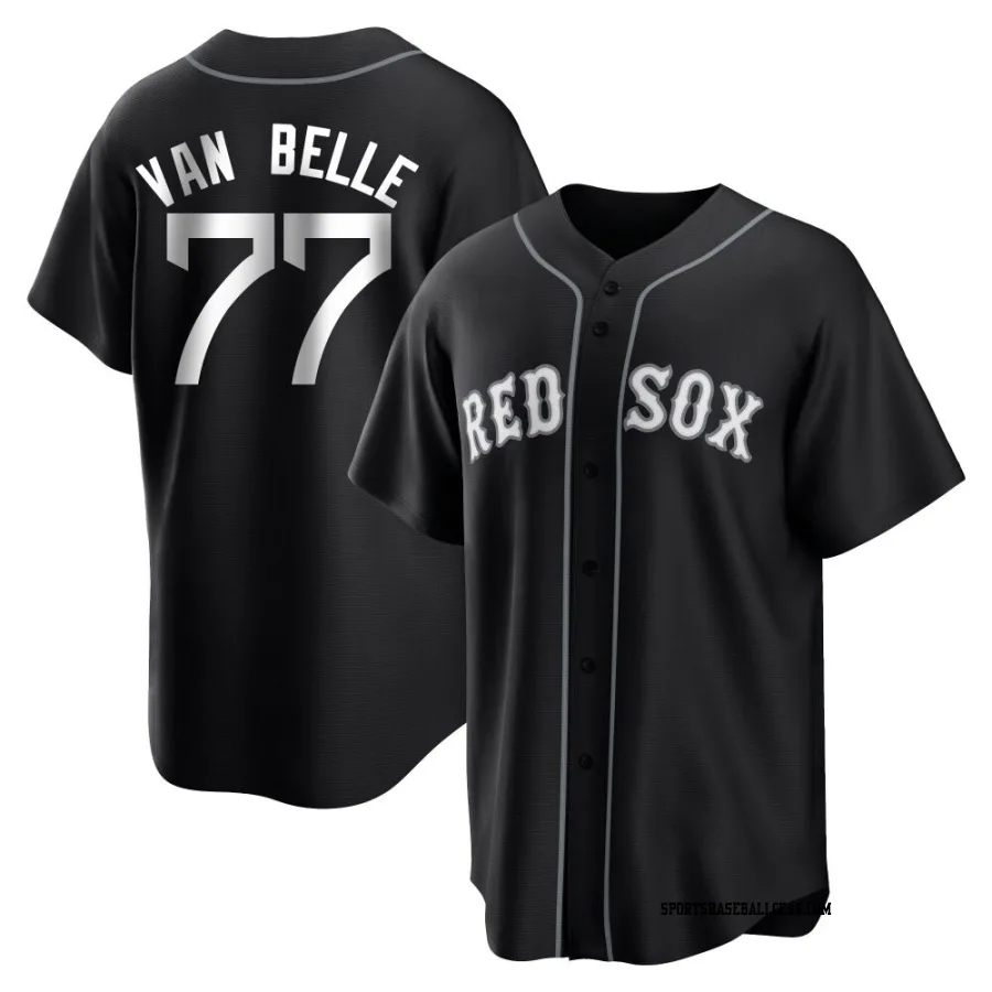Brian Van Belle Youth Boston Red Sox Black/White Replica Jersey