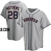 Brice Matthews Men's Houston Astros Gray Replica Road Jersey