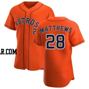 Brice Matthews Men's Houston Astros Orange Authentic Alternate Jersey