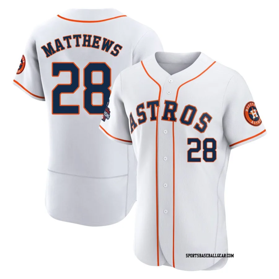 Brice Matthews Men's Houston Astros White Authentic 2022 World Series Champions Home Jersey