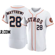 Brice Matthews Men's Houston Astros White Authentic 2022 World Series Home Jersey