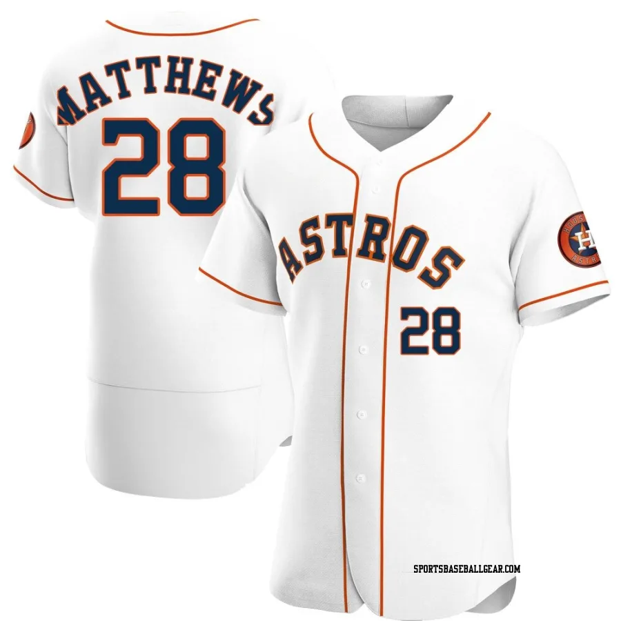 Brice Matthews Men's Houston Astros White Authentic Home Jersey