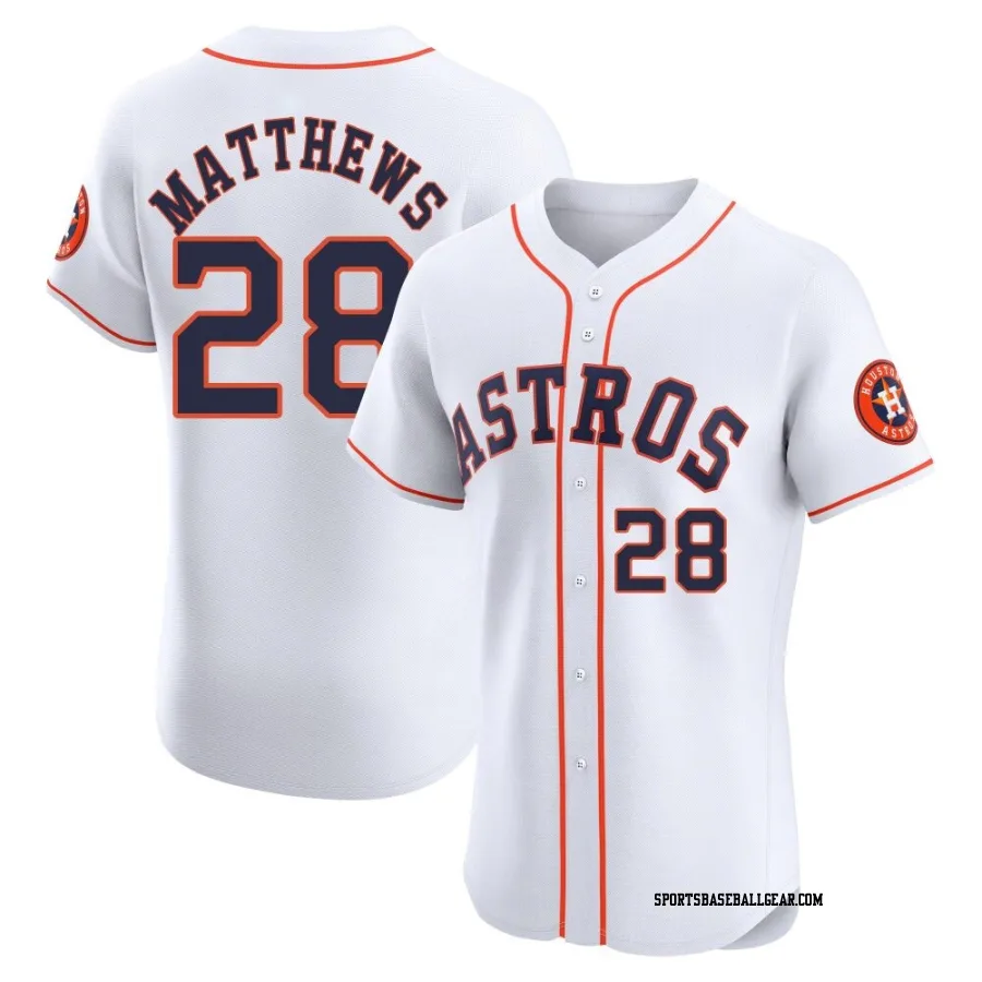Brice Matthews Men's Houston Astros White Elite Home Jersey