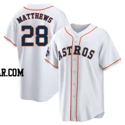 Brice Matthews Men's Houston Astros White Replica 2022 World Series Champions Home Jersey