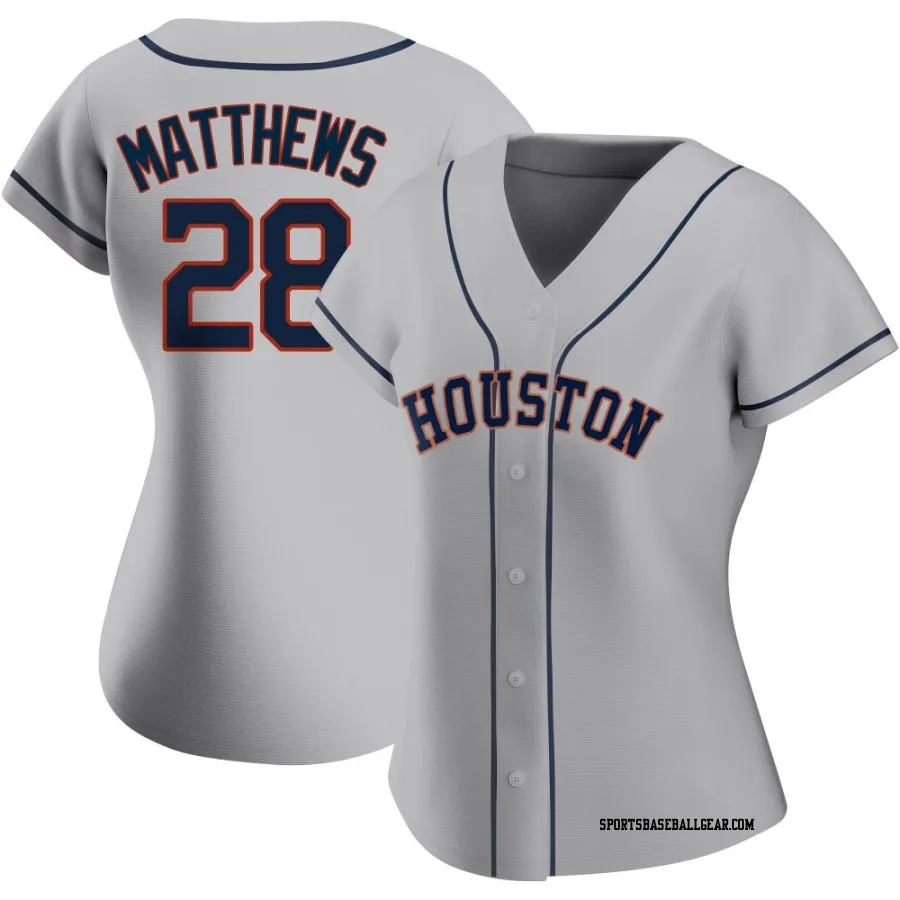 Brice Matthews Women's Houston Astros Gray Replica Road 2020 Jersey