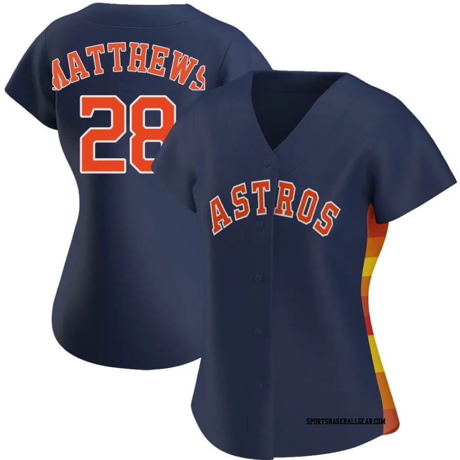 Brice Matthews Women's Houston Astros Navy Replica Alternate Jersey