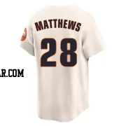 Brice Matthews Youth Houston Astros Cream Limited Throwback Cooperstown Collection Jersey