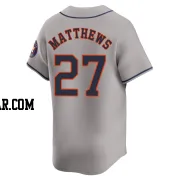 Brice Matthews Youth Houston Astros Gray Limited Away Jersey