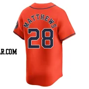 Brice Matthews Youth Houston Astros Orange Limited Alternate Jersey