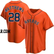 Brice Matthews Youth Houston Astros Orange Replica Alternate Jersey