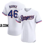 Brock Burke Men's Texas Rangers Gold Elite White 2024 Collection Jersey