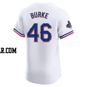 Brock Burke Men's Texas Rangers Gold Elite White 2024 Collection Jersey