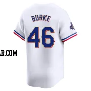 Brock Burke Men's Texas Rangers Gold Limited White 2024 Collection Jersey