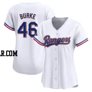 Brock Burke Women's Texas Rangers Gold Limited White 2024 Collection Jersey