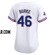 Brock Burke Women's Texas Rangers Gold Limited White 2024 Collection Jersey