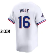 Brock Holt Men's Texas Rangers Gold Limited White 2024 Collection Jersey