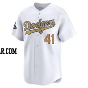 Brock Stewart Men's Los Angeles Dodgers Gold Limited White 2025 Collection Jersey