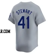 Brock Stewart Men's Los Angeles Dodgers Gray Limited Away Jersey