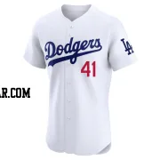 Brock Stewart Men's Los Angeles Dodgers White Elite Home Jersey