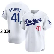 Brock Stewart Men's Los Angeles Dodgers White Limited 2024 World Tour Seoul Series Home Jersey