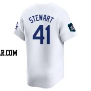 Brock Stewart Men's Los Angeles Dodgers White Limited 2024 World Tour Seoul Series Home Jersey