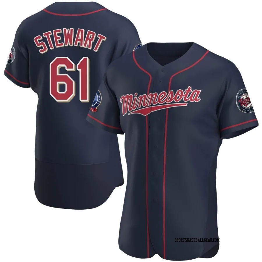 Brock Stewart Men's Minnesota Twins Navy Authentic Alternate 60th Season Jersey
