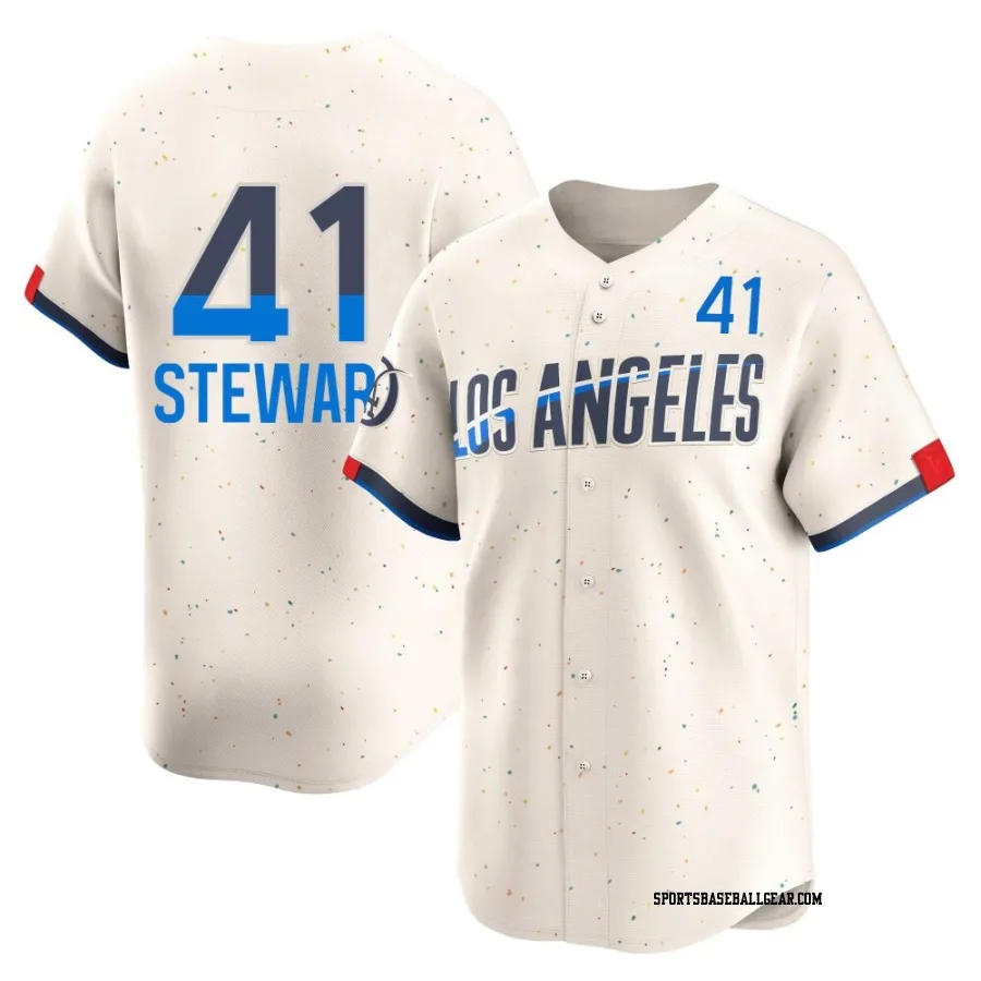 Brock Stewart Youth Los Angeles Dodgers Cream Limited 2024 City Connect Jersey