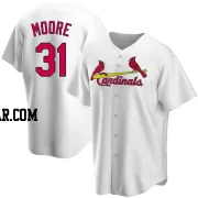 Brody Moore Men's St. Louis Cardinals White Replica Home Jersey
