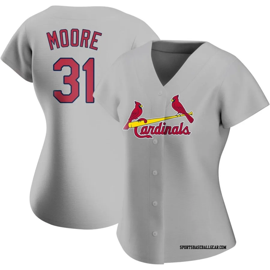 Brody Moore Women's St. Louis Cardinals Gray Authentic Road Jersey