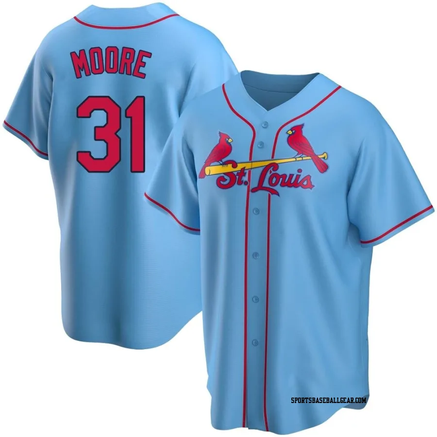 Brody Moore Youth St. Louis Cardinals Light Blue Replica Alternate Jersey