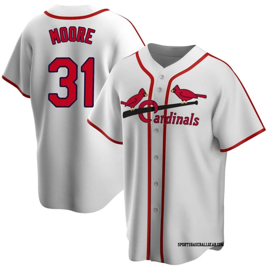 Brody Moore Youth St. Louis Cardinals White Home Cooperstown Collection Jersey